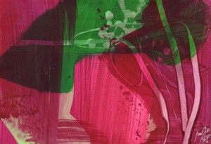 Acryl burgund-grün 2008.01